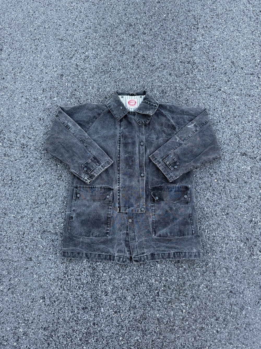 The Australian Outback Collection Duster Jacket Men's Medium Black Denim Vintage